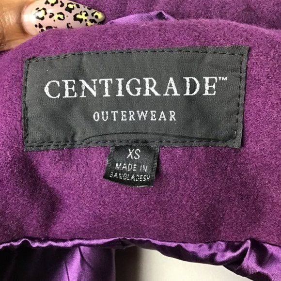 Centigrade Outerwear Pea Coat Purple Size XSmall - Picture 11 of 11